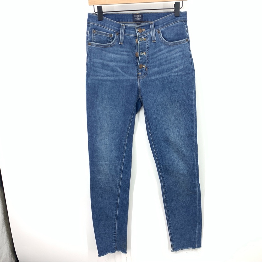 J Crew‎ Women Size 27 Jeans Dark Wash Denim Pants Skinny High Rise Stretch